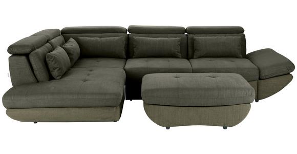 Ecksofa mit Schlaffunktion Park Hell-/Dunkelgrün - Dunkelgrün/Schwarz, MODERN, Textil (233/311cm) - Luca Bessoni