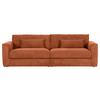 Bigsofa Manolis B: 260 Cm Rostfarben Cord - Rostfarben/Schwarz, KONVENTIONELL, Textil (260/66/115cm) - MID.YOU