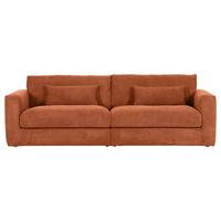 Bigsofa Manolis B: 260 Cm Rostfarben Cord - Rostfarben/Schwarz, KONVENTIONELL, Textil (260/66/115cm) - MID.YOU