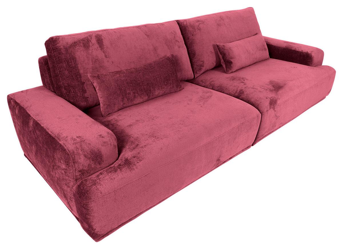 Bigsofa Mezino B: 282 cm Bordeaux Chenille - Bordeaux/Schwarz, KONVENTIONELL, Textil (282/73/115cm) - MID.YOU
