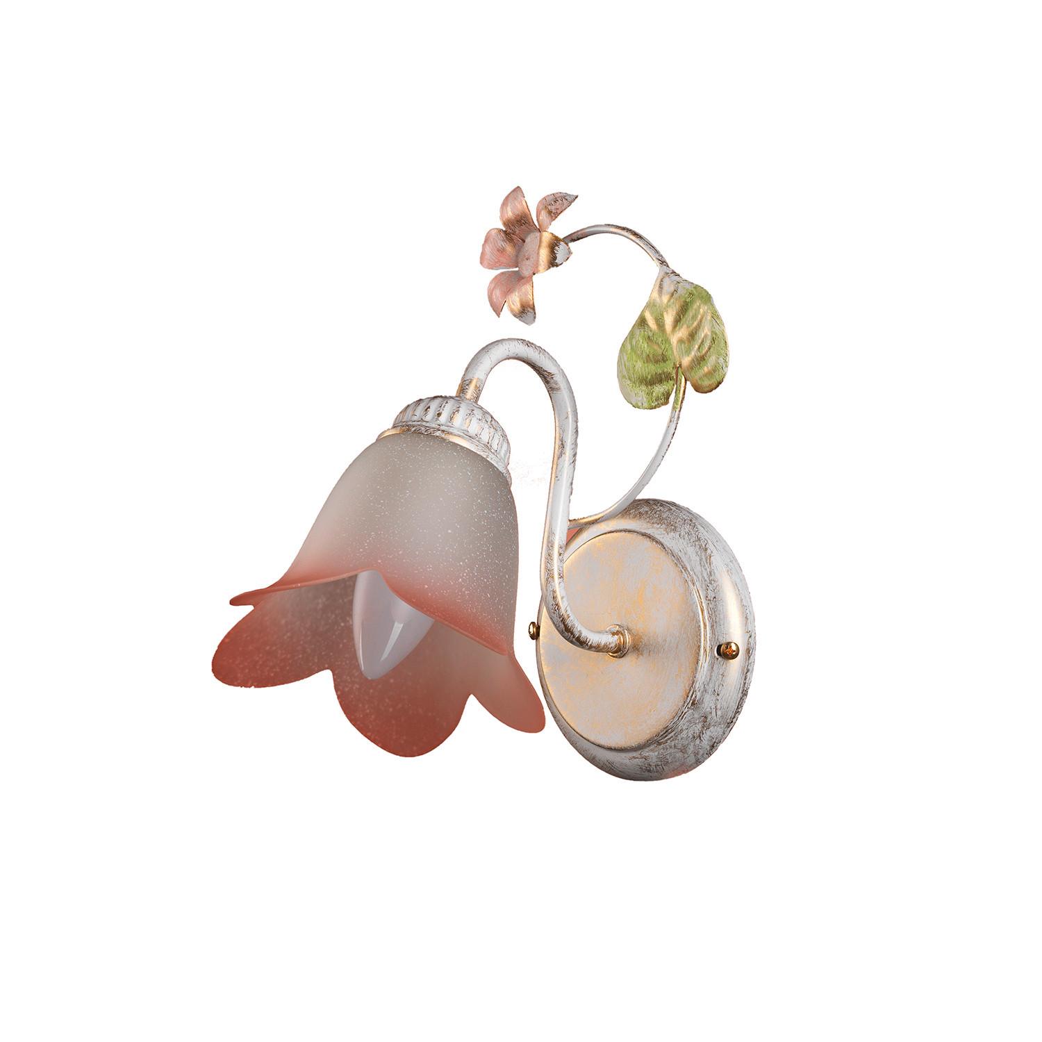 Wandleuchte 4217/Ap - Weiß, Natur, Glas/Metall (25/15/30cm)