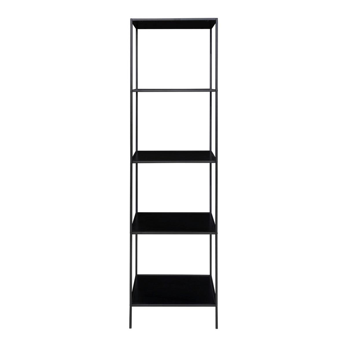 REGAL Vita, Schwarz B: 51 cm - Schwarz, Design, Holzwerkstoff/Metall (51/170/36cm) - MID.YOU