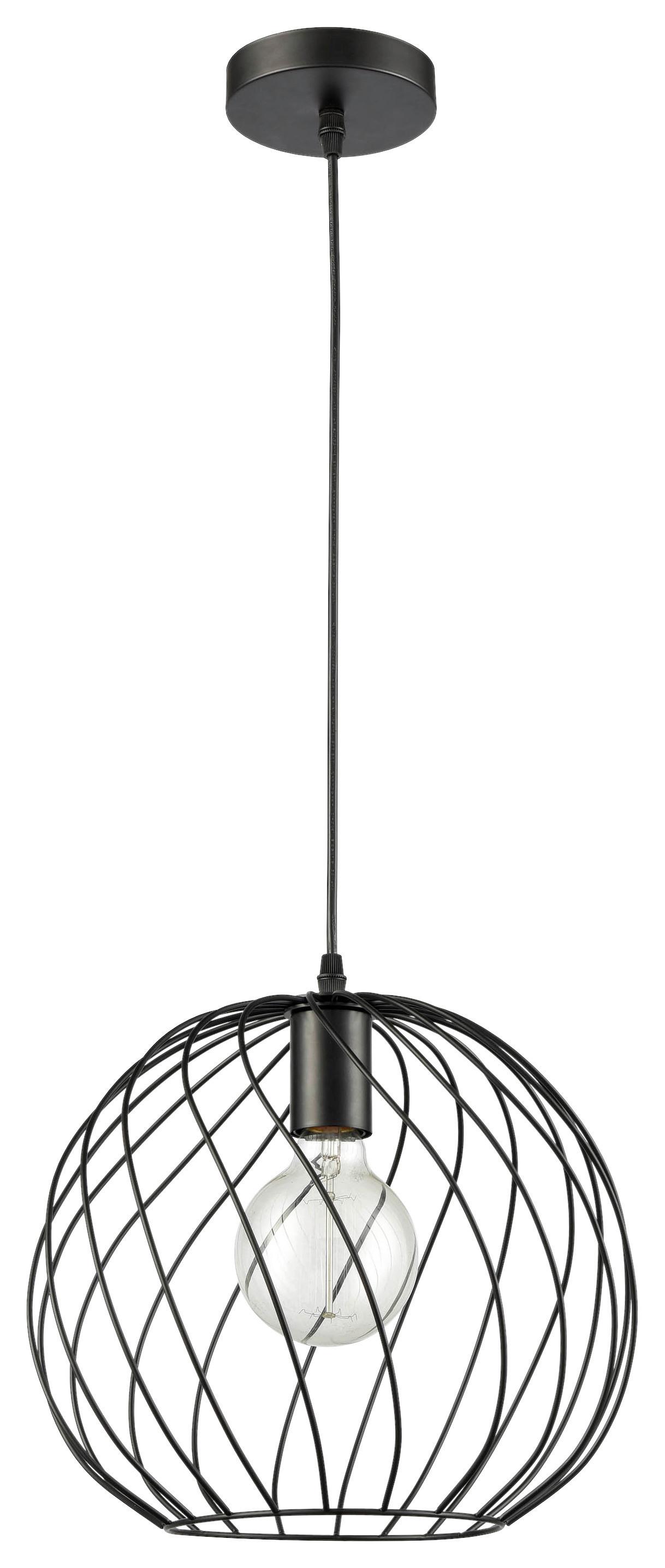 Závěsné Svítidlo Ottula, 30/120cm, 40 Watt - černá, Moderní, kov (30/120cm) - Modern Living