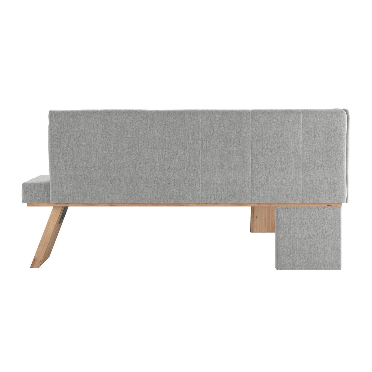 Eckbank Emma Ii - Eichefarben/Hellgrau, KONVENTIONELL, Holzwerkstoff/Textil (140/160cm)