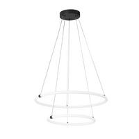 LED-Pendelleuchte 40176-2bk - Schwarz/Weiß, Design, Kunststoff/Metall (59/120cm)