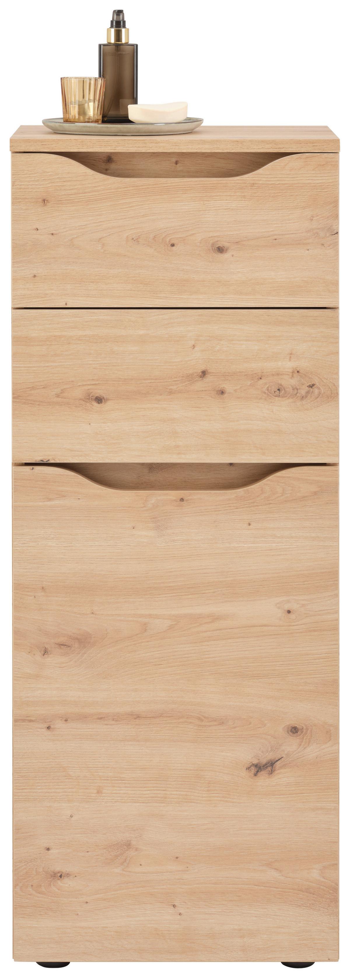 Unterschrank Giga B: 40 Cm Eichefarben - Schwarz/Eiche Artisan, MODERN, Holzwerkstoff (40/102/30cm)
