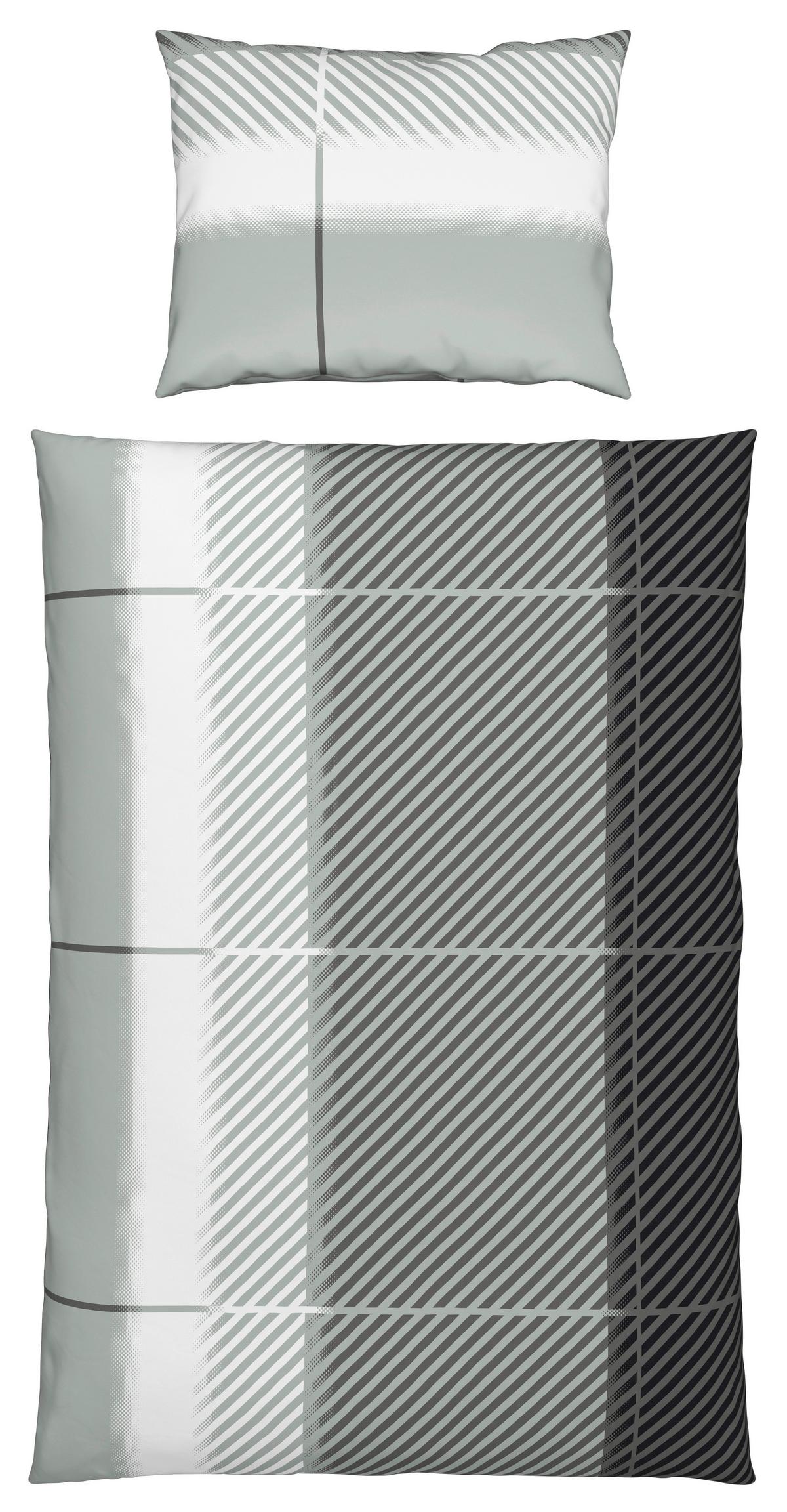 Bettwäsche 140x200 Cm Martha Mikrofaser Grau - Grau, MODERN, Textil (140/200cm) - Luca Bessoni