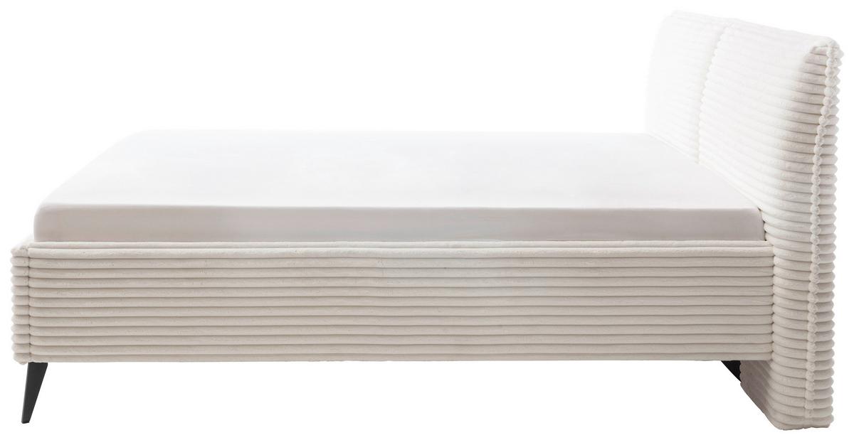 Polsterbett Matera Creme 160x200cm - Creme/Schwarz, Trend, Textil (160/200cm) - MID.YOU