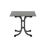 Gartentisch Klappbar Metall/ Kunststoff/Holz L 80 cm - Anthrazit, KONVENTIONELL, Holzwerkstoff/Kunststoff (80/80/71cm) - Siena Garden