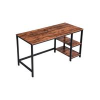 Písací stôl IRON - hnedá/čierna, Basics, kov/kompozitné drevo (140/60/75cm) - Boxxx