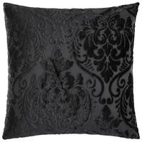 Dekoračný vankúš Velvet Ornament, 45/45cm - čierna, Romantik / Landhaus, textil (45/45cm) - Modern Living