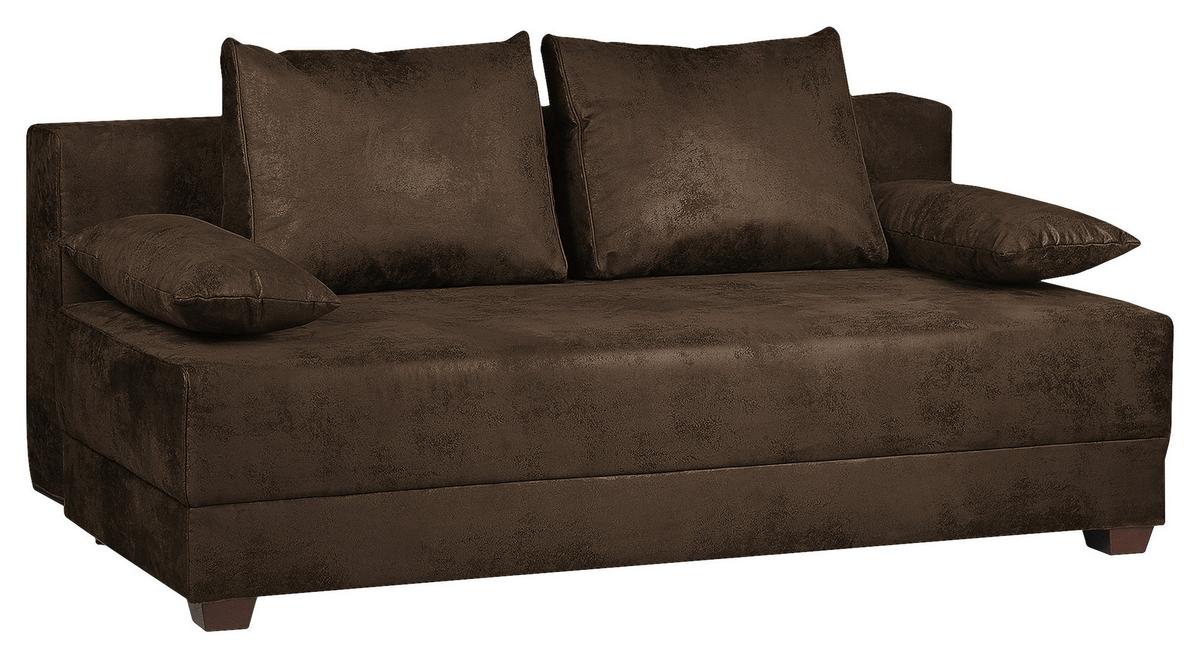Schlafsofa Dingo, Dunkelbraun B: 202 cm - Dunkelbraun, Design, Textil (202/85/110cm) - MID.YOU