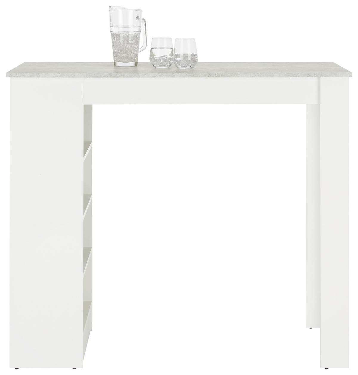 BAR MOJITO -BASED- - šedá/bílá, Moderní, kompozitní dřevo (115/50/103cm) - Based