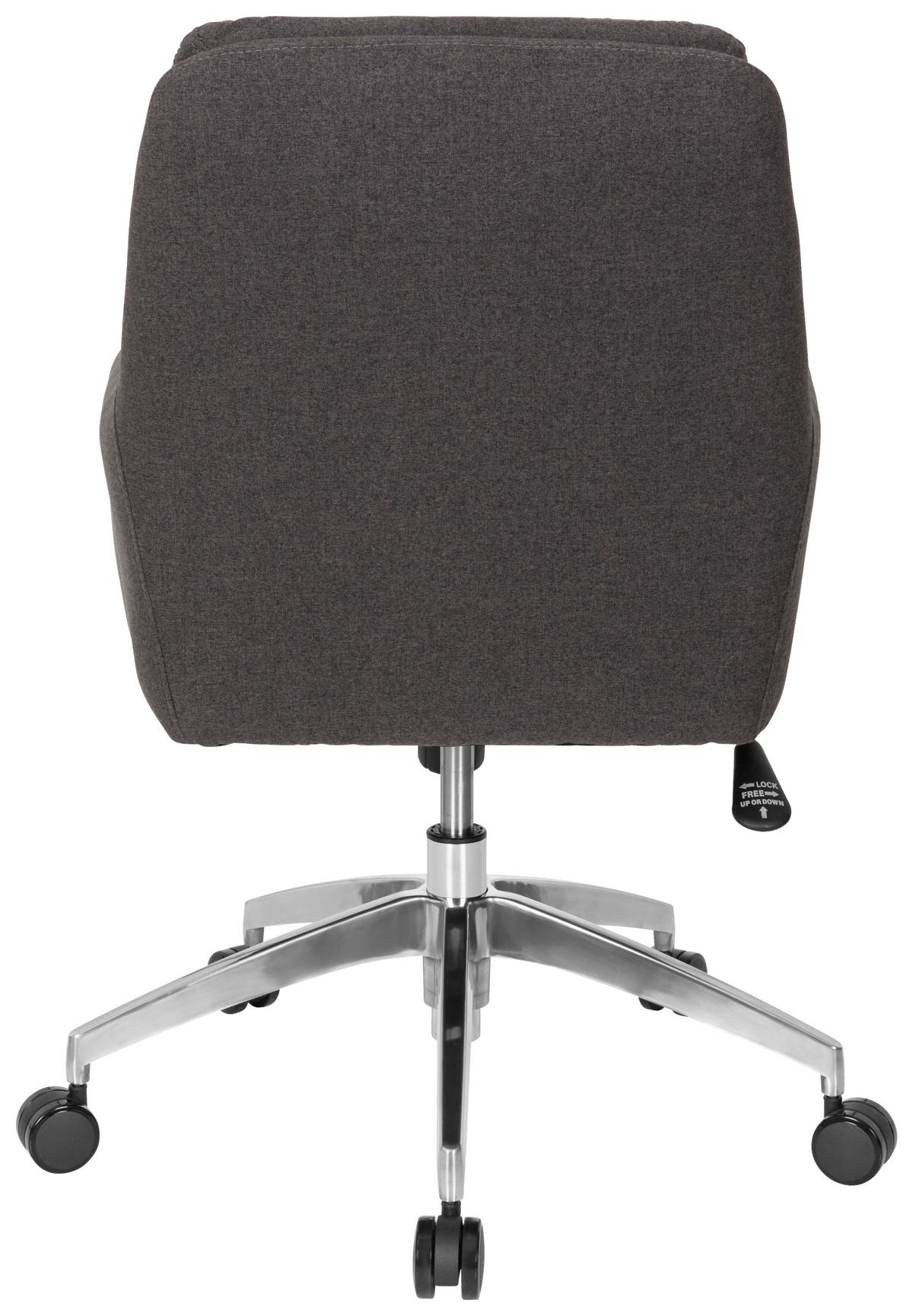 Drehstuhl Shake 350 Höhenverstellbar Dunkelgrau - Dunkelgrau/Silberfarben, MODERN, Kunststoff/Textil (58/89/70cm) - MID.YOU