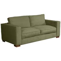 Schlafsofa Texas Grün Cord, B: 203 cm - Dunkelbraun/Grün, Design, Textil (203/85/99cm) - MID.YOU