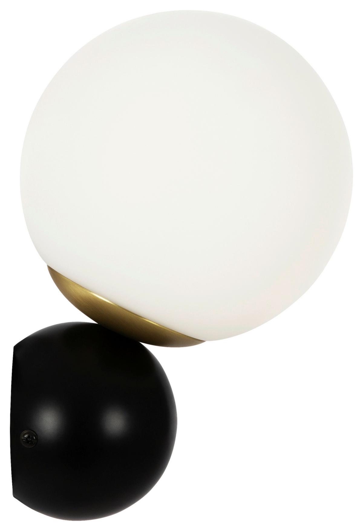 Wandleuchte Nostalgia - Goldfarben/Schwarz, Basics, Glas/Metall (15/30/16,2cm) - MAYTONI