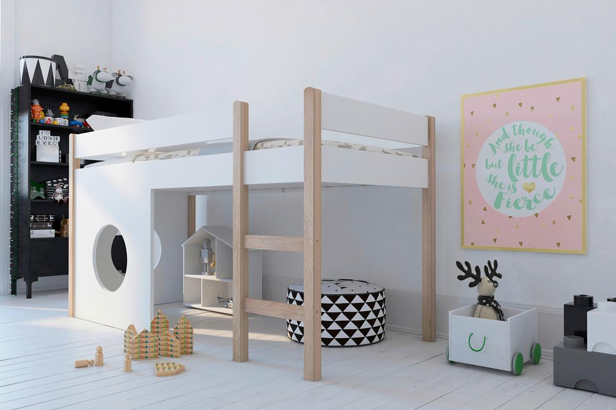 BETTSEITEN Weiß B: 90cm - Weiß, Design, Holzwerkstoff (90/90/2,5cm) - Livetastic