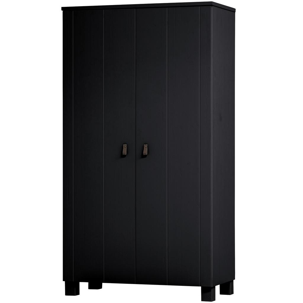 DREHTÜRENSCHRANK Ties Schwarz B: 111cm