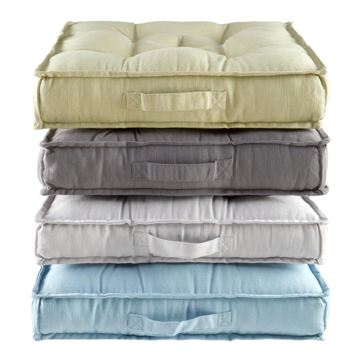 Sitzkissen Lianna - Anthrazit, MODERN, Textil (40/40/7,5cm) - Luca Bessoni