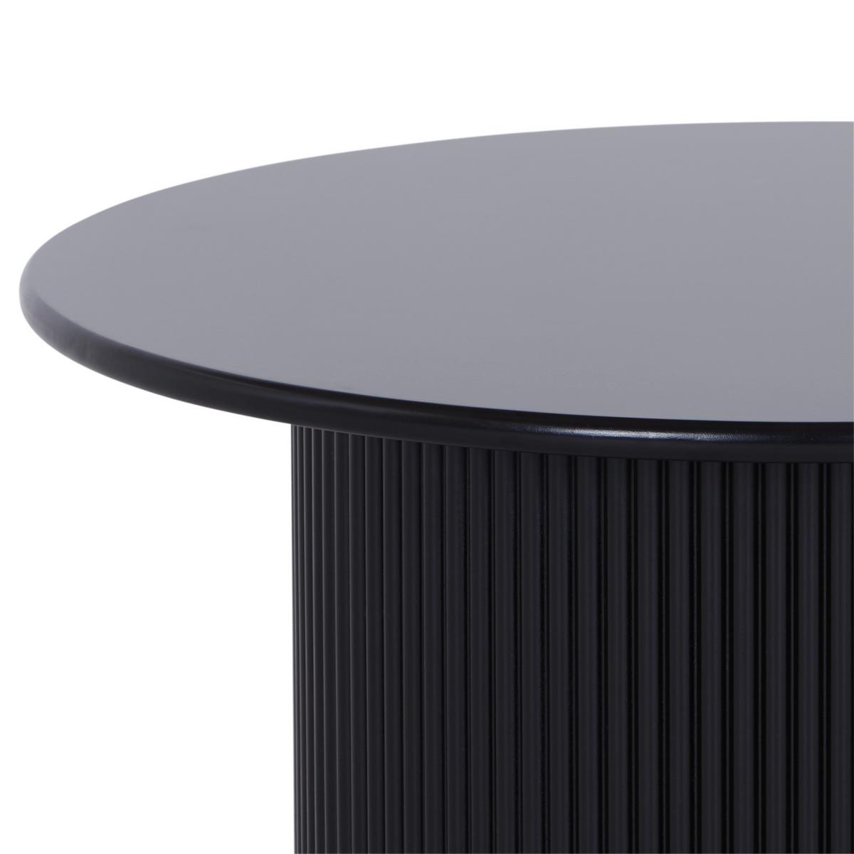 Couchtisch Rund Linz Schwarz - Schwarz, Design, Holzwerkstoff (60/30/60cm) - Livetastic