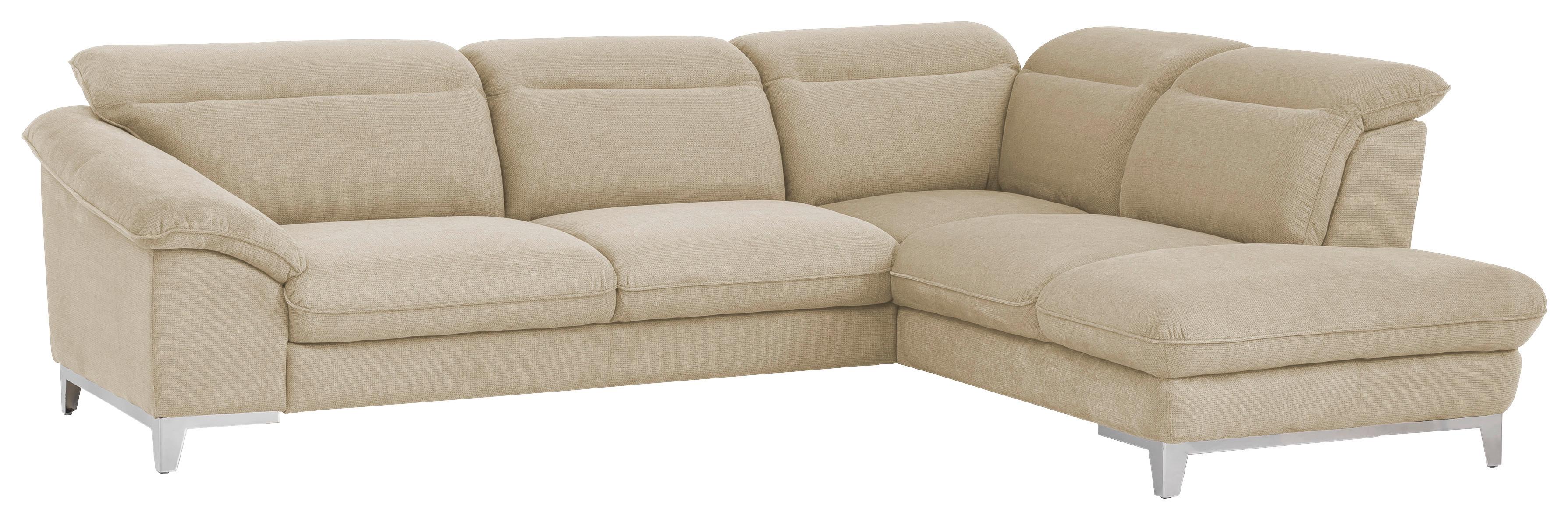 Ecksofa TERESA aus Mischgewebe in Beige Front