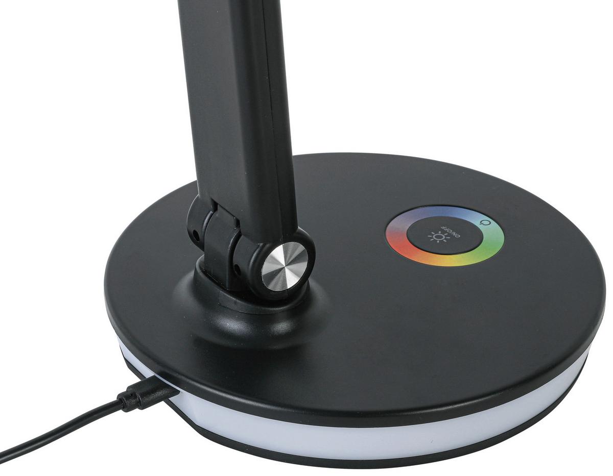 LED-Schreibtischleuchte Luana - Chromfarben/Anthrazit, MODERN, Kunststoff (33/16,5/40cm) - Luca Bessoni