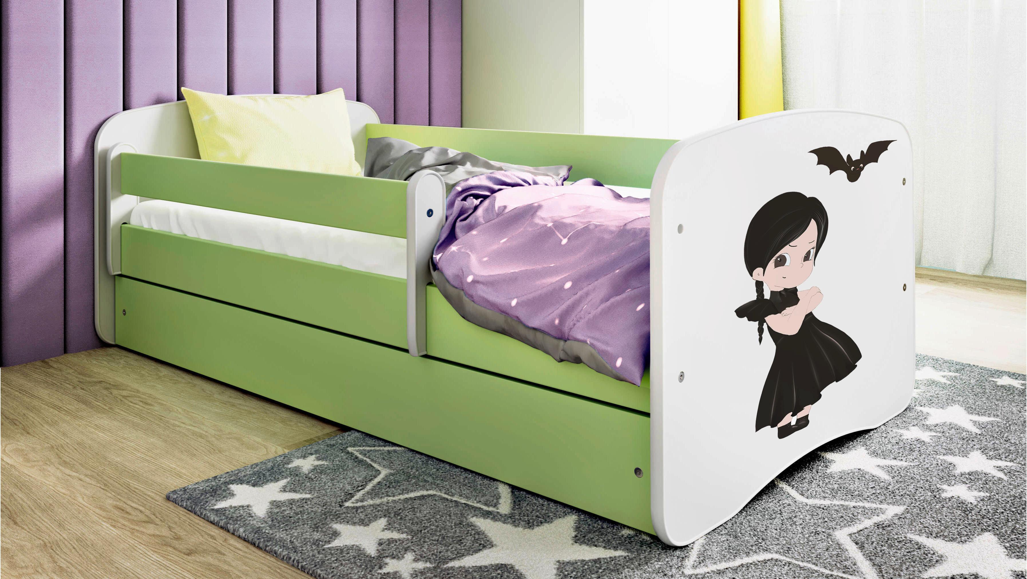 Kinder-/Juniorbett Babydreams inkl. Matratze 80x160 - Birkefarben/Weiß, MODERN, Holz/Holzwerkstoff (80/160cm) - MID.YOU