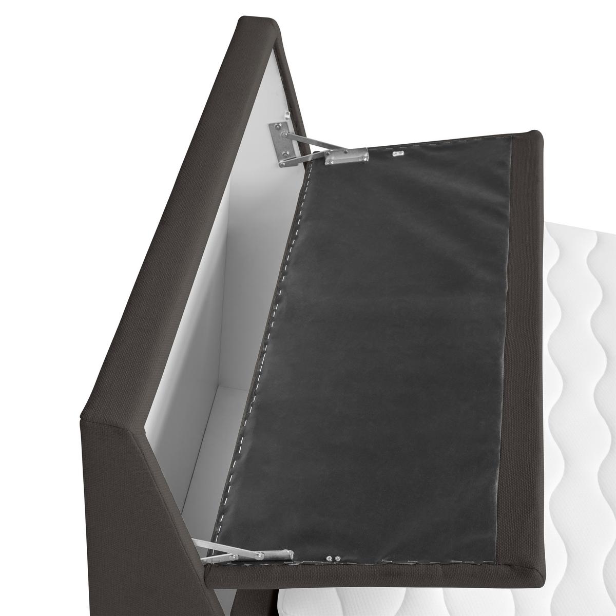 Boxspringbett mit Bettkasten Nida 100x200 cm Graphitfarben - Graphitfarben/Schwarz, MODERN, Holz/Textil (100/200cm) - MID.YOU