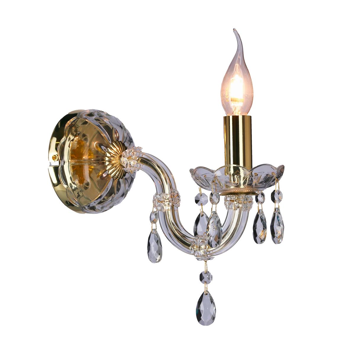 Wandleuchte 21-95742 Maria Teresa - Goldfarben, KONVENTIONELL, Metall (12/26/24cm)