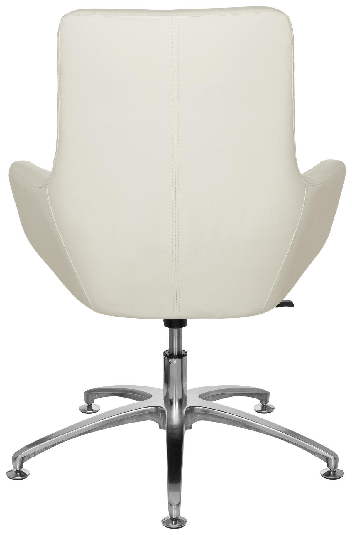 Besucherstuhl Shake 300 Cremefarben - Chromfarben/Creme, MODERN, Textil/Metall (60/108/48cm) - MID.YOU