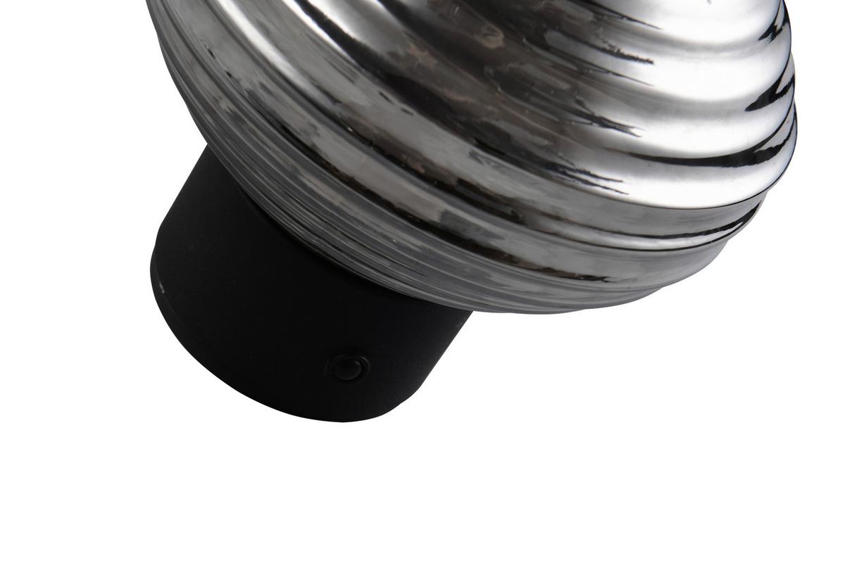LED-Wandleuchte Earl Grau Schwarz D: 15,5 cm - Schwarz/Grau, LIFESTYLE, Glas/Metall (15,5/15cm)