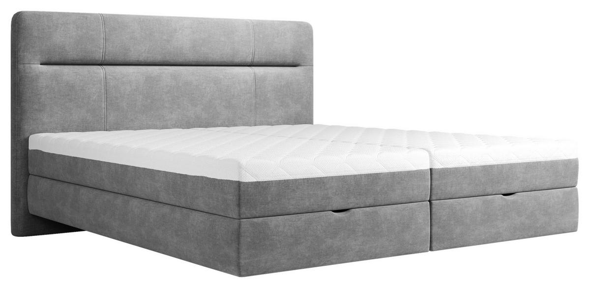 Boxbett Adriano 140x200 Cm Grau - Grau, MODERN, Holz/Holzwerkstoff (140/200cm) - MID.YOU