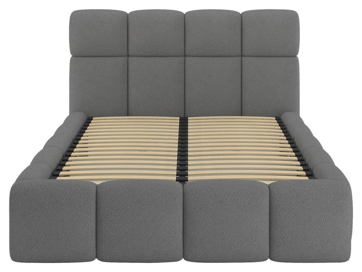 Polsterbett Cloudy M. Matratze Grau, Lf: 140x200 Cm - Grau, Trend, Holz/Holzwerkstoff (140/200cm) - Luca Bessoni