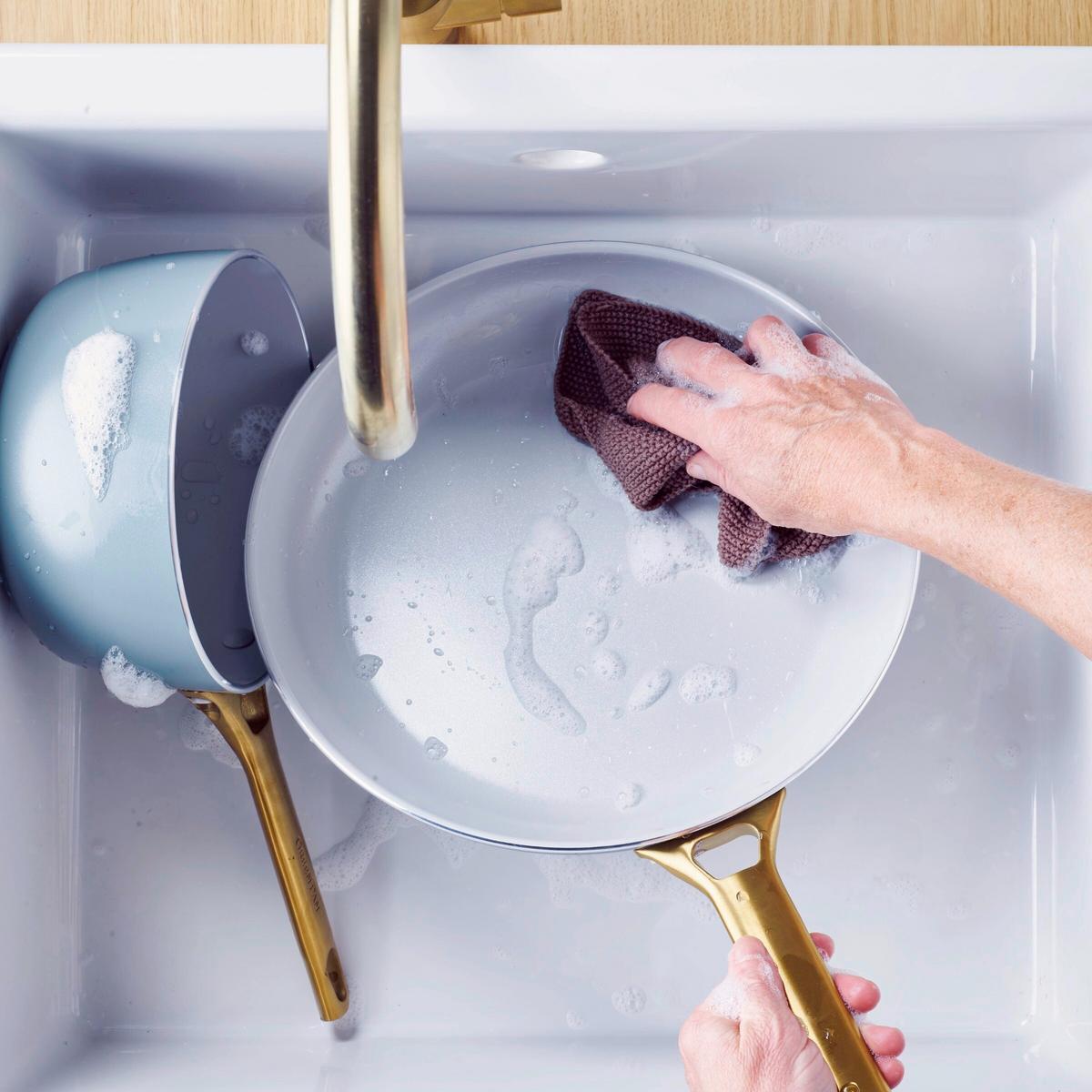 Pfanneset Padova Reserve Gold/Hellblau/Weiß D: 20/28 cm - Goldfarben/Weiß, Basics, Metall (20 & 28cm) - GreenPan