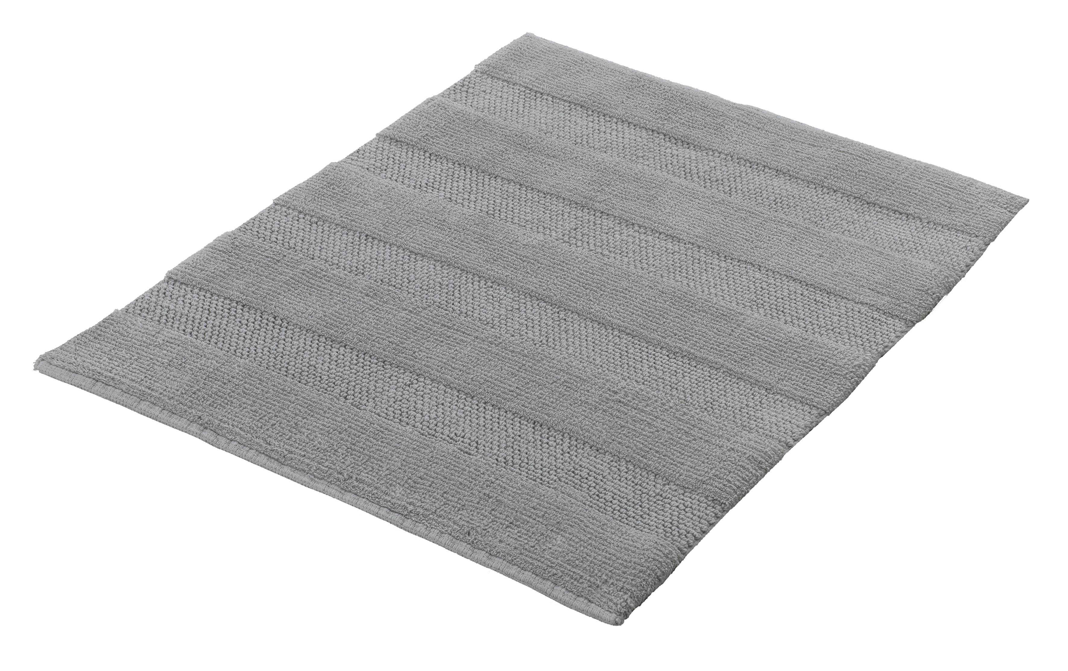 Wc-vorleger Tikka Silberfarben 55x65 Cm Waschbar - Silberfarben, Basics, Textil (55/65cm) - Kleine Wolke