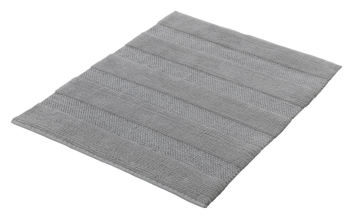 Wc-vorleger Tikka Silberfarben 55x65 Cm Waschbar - Silberfarben, Basics, Textil (55/65cm) - Kleine Wolke