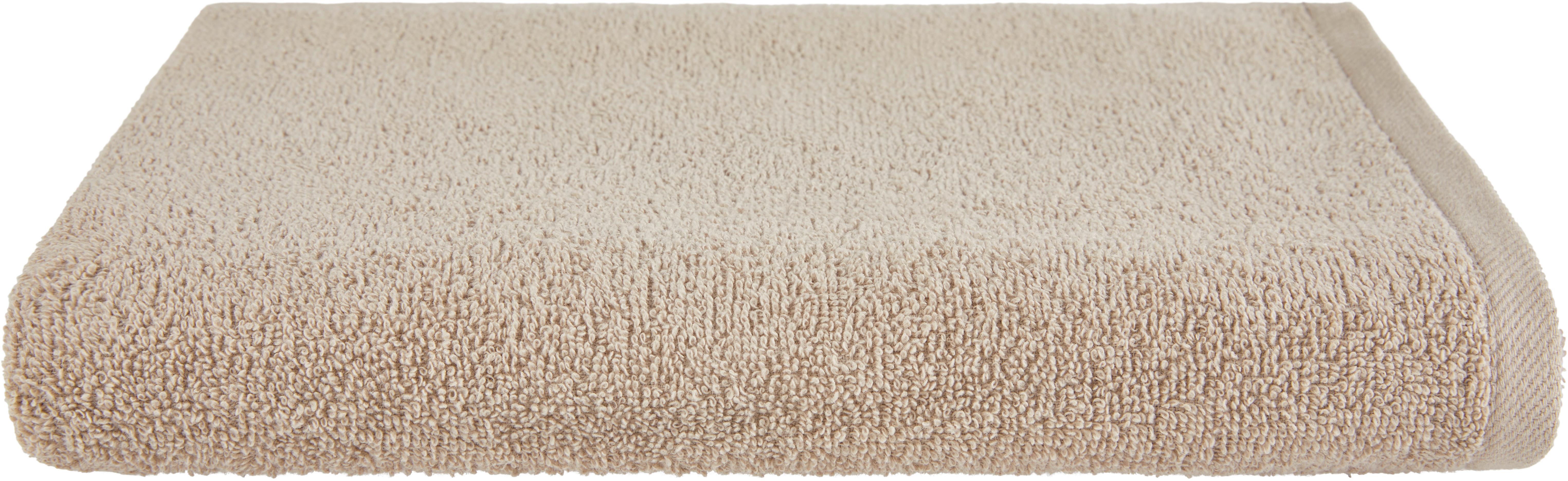 Duschtuch Flora Baumwolle 380g/M2 Taupe 70x130 cm - Taupe, ROMANTIK / LANDHAUS, Textil (70/130cm) - James Wood