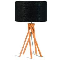 Tischleuchte Kilimanjaro Schwarz B: 32 Cm - Schwarz/Naturfarben, Trend (32/59/32cm) - Good & Mojo
