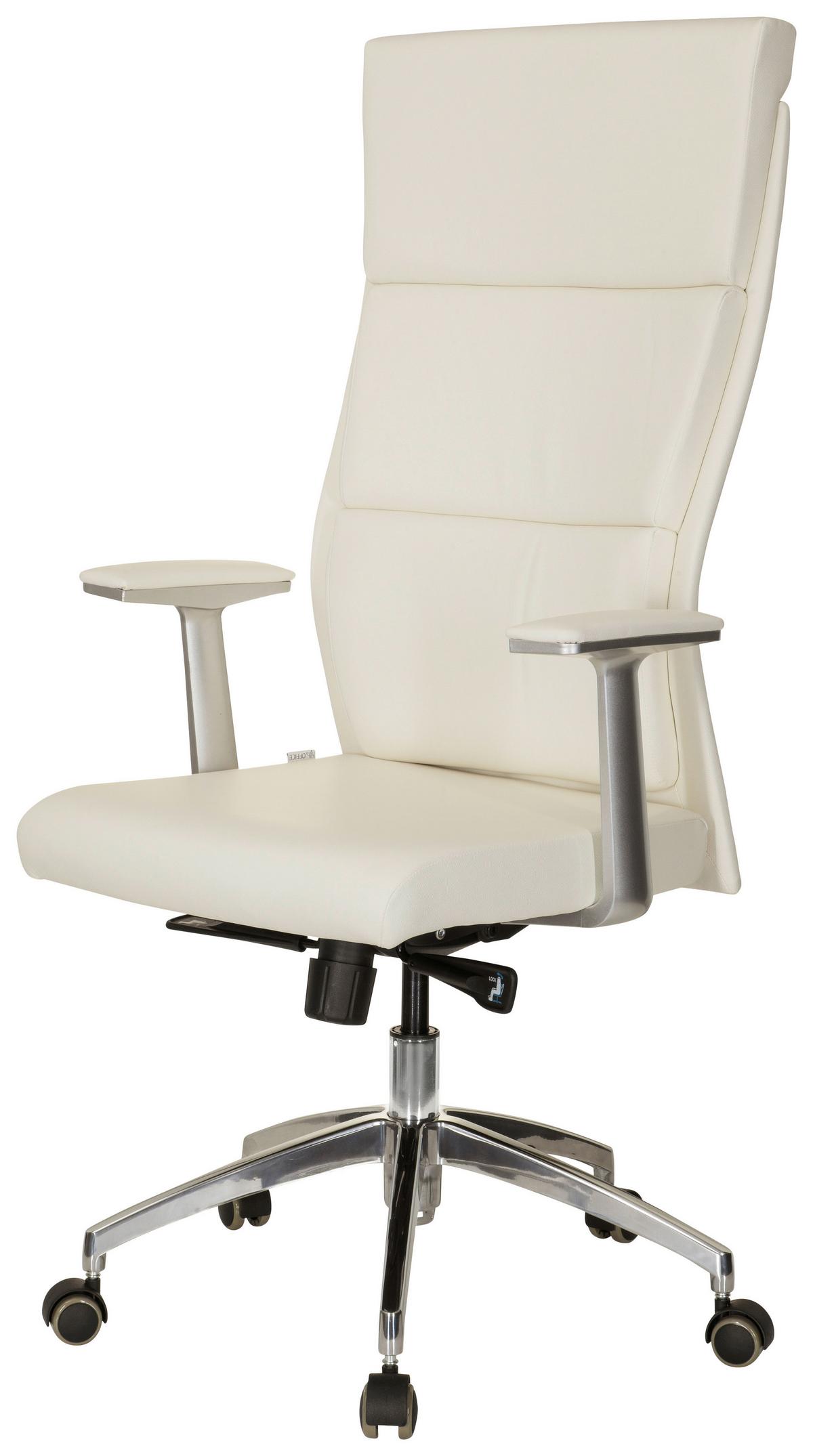 Chefsessel Monza 20 Cremefarben - Creme, MODERN, Leder/Kunststoff (60/131/52cm) - MID.YOU