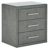 Nachtkästchen Dunkelgrau H: 60 Cm Kleopatra - Dunkelgrau, KONVENTIONELL, Holzwerkstoff/Kunststoff (56/60/41cm) - Ondega