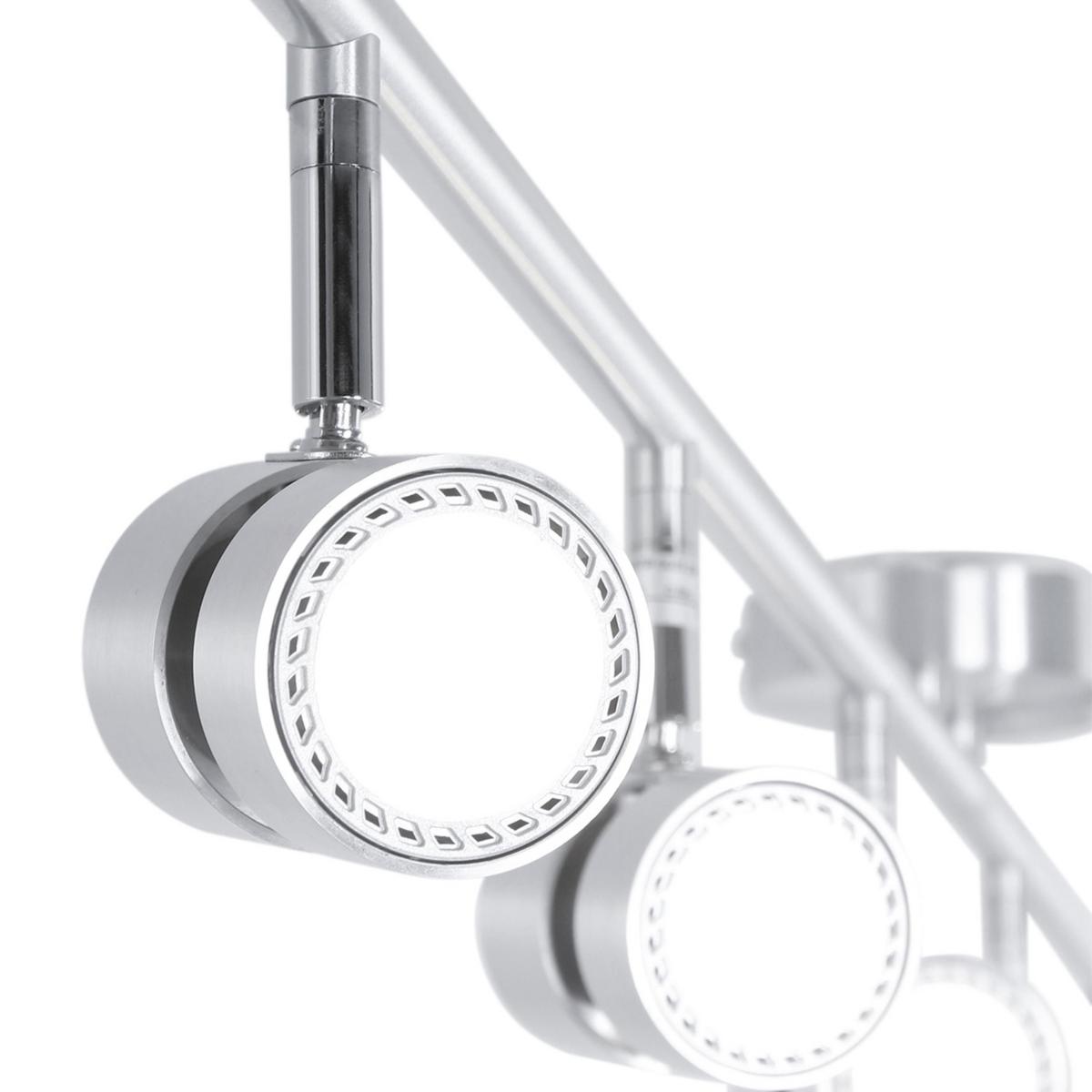 Deckenleuchte Natasja Led - Silberfarben, Trend, Metall (18/12/134cm)