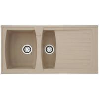 Spüle Respekta Boston Kunststein Bxt: 100x50 cm - Beige, Trend, Glas/Kunststoff (100/20/50cm) - Respekta