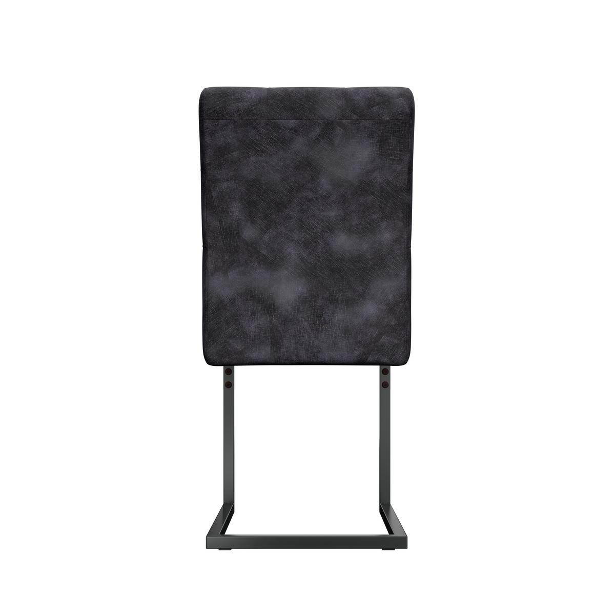 Schwingstuhl Donna S Webstoff Anthrazit Gepolstert - Anthrazit/Schwarz, MODERN, Textil/Metall (42/91/62cm)