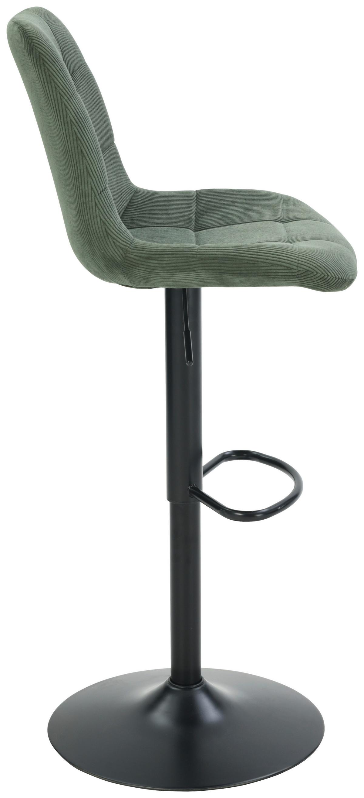 BAROVÁ ŽIDLE NINO - černá/zelená, Moderní, kov/dřevo (46/116/96/53cm) - Based