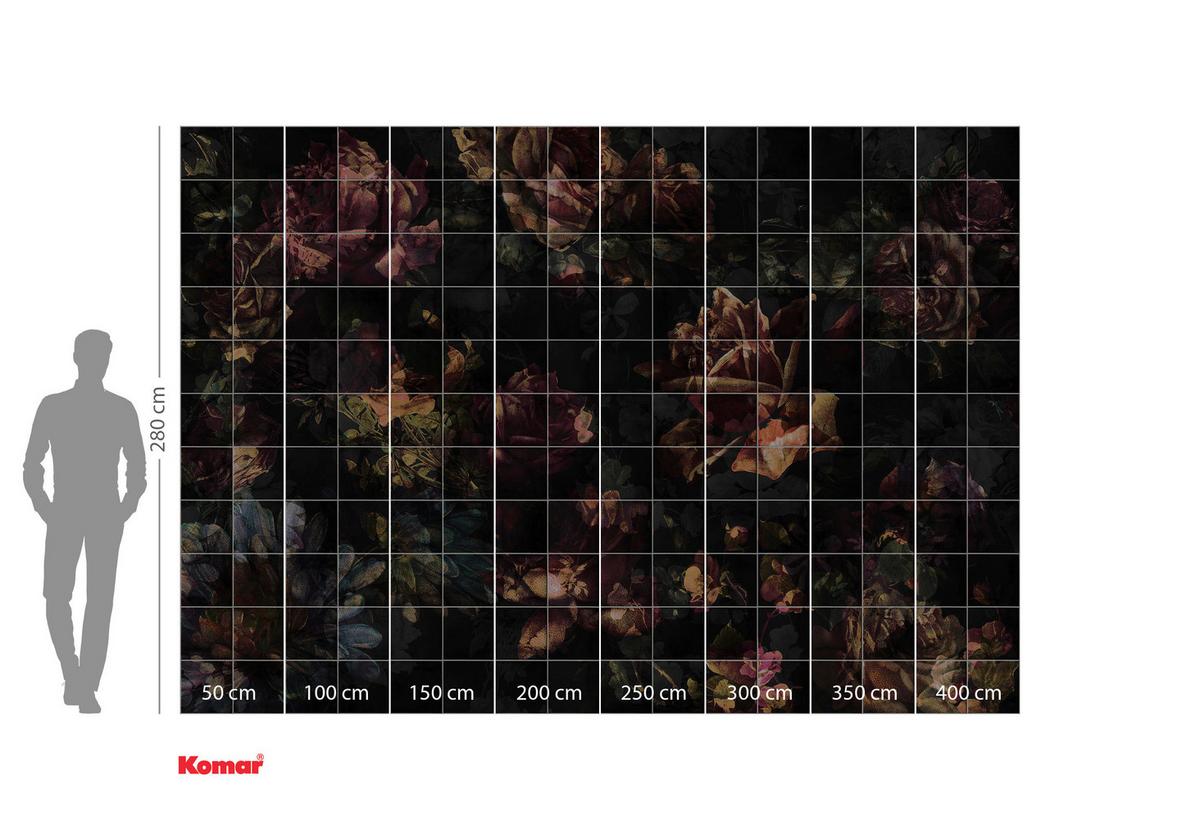 Fototapete Tiles Flowers - Multicolor, Trend, Papier (400/280cm) - Komar