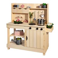 Matschküche 80003 Explorer - Naturfarben, Basics, Holz/Metall (102/40/105cm) - MUDDY BUDDY