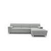Ecksofa Jamie Rücken Echt Silberfarben Webstoff - Chromfarben/Silberfarben, KONVENTIONELL, Textil (251/150cm) - MID.YOU