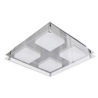 Led-deckenleuchte L: 24 Cm Quadratisch - Chromfarben, Design, Kunststoff/Metall (24/24/4,7cm) - Näve
