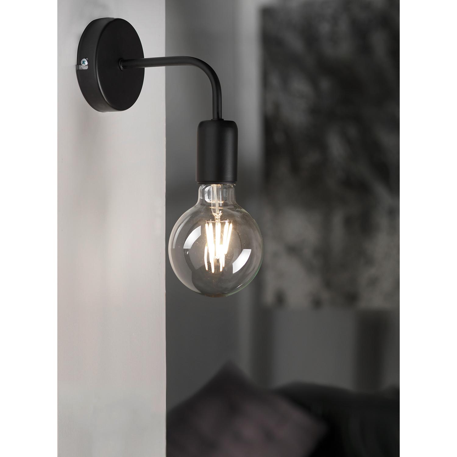 Wandleuchte Schwarz L: 10 cm 22w - Schwarz, KONVENTIONELL, Metall (10/16/15cm)