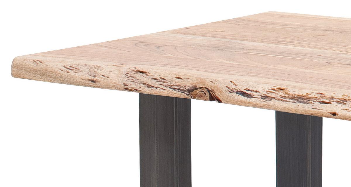Couchtisch Holz Massiv Cartagena Akazie/nickelfarben - Akaziefarben/Nickelfarben, MODERN, Holz/Metall (110/45/70cm)